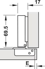 Bản lề giảm chấn DIY Hafele – Trùm ngoài 493.03.020