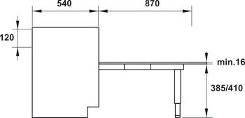 Ghế kéo mở rộng với chân ghế đơn có thể gập Hafele 505.74.931