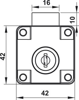 Bộ khóa tủ DIY mạ niken Hafele 482.01.110
