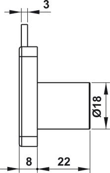 Bộ khóa tủ DIY mạ niken Hafele 482.01.110