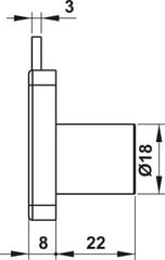 Bộ khóa tủ DIY mạ niken Hafele 482.01.110