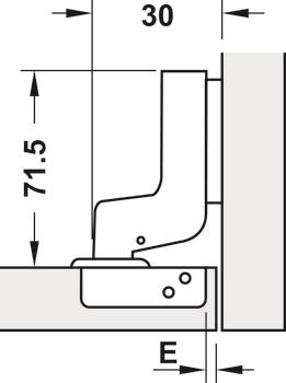 Bản lề lắp lọt lòng METALLA SM 95° MINI có giảm chấn Hafele 311.04.442