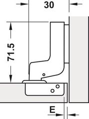Bản lề lắp lọt lòng METALLA SM 95° MINI có giảm chấn Hafele 311.04.442