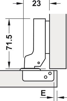 Bản lề trùm nữa METALLA SM 95° MINI có giảm chấn Hafele 311.04.441