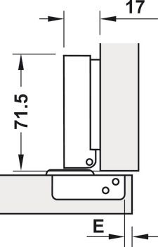 Bản lề trùm ngoài METALLA SM 95° MINI có giảm chấn Hafele 311.04.440