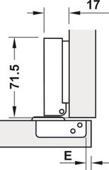 Bản lề trùm ngoài METALLA SM 95° MINI có giảm chấn Hafele 311.04.440