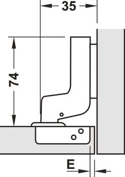 Bản lề không bật Häfele inox 304 lọt lòng 315.06.352