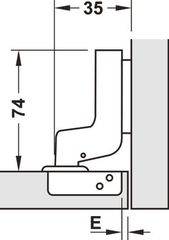 Bản lề không bật Häfele inox 304 lọt lòng 315.06.352