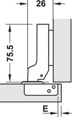 Bản lề không bật Häfele inox 304 trùm nửa 315.06.351