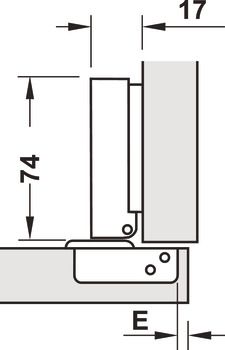Bản lề không bật Häfele inox 304 trùm ngoài 315.06.350