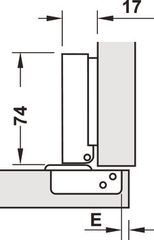 Bản lề không bật Häfele inox 304 trùm ngoài 315.06.350
