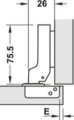 Bản lề giảm chấn inox 304 Hafele - Trùm nửa 483.01.721