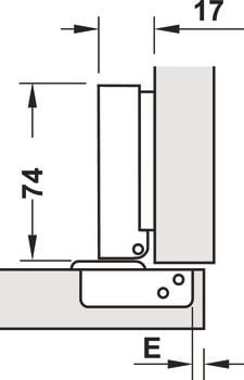 Bản lề giảm chấn inox 304 Hafele - Trùm ngoài 483.01.720