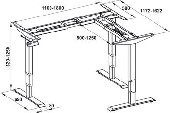 Phụ kiện nâng hạ mặt bàn 633.44.042
