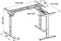 Phụ kiện nâng hạ mặt bàn 633.44.042