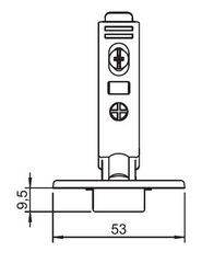 Bản lề trùm ngoài METALLA SM 95° MINI có giảm chấn Hafele 311.04.440