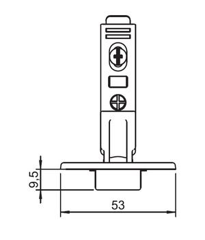 Bản lề lắp lọt lòng METALLA SM 95° MINI có giảm chấn Hafele 311.04.442