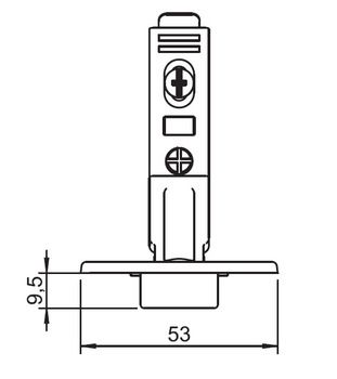 Bản lề trùm nữa METALLA SM 95° MINI có giảm chấn Hafele 311.04.441