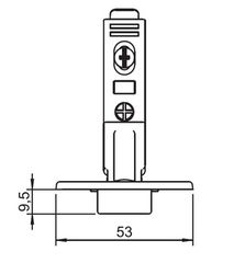 Bản lề trùm nữa METALLA SM 95° MINI có giảm chấn Hafele 311.04.441