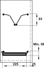 Bộ rổ chén đĩa cố định 800mm Hafele 544.40.033