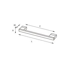 Tay nắm tủ Hafele, màu bạc 224x263mm 107.55.935
