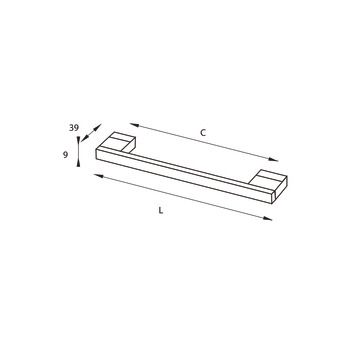 Tay nắm tủ Hafele, màu bạc 320x359mm 107.55.938