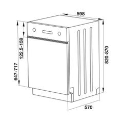Máy rửa chén âm bán phần Hafele HDW-HI60C 533.23.120
