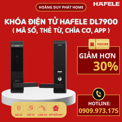 Khóa điện tử Hafele DL7900-TCB màu đen thân nhỏ 912.05.640