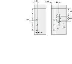 Bas treo tủ âm tường, lắp phải 290.41.905