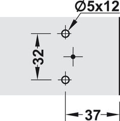 Đế bản lề Hafele METALLA SM 311.71.540