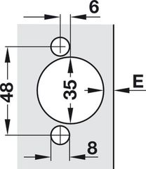 Bản lề giảm chấn Inox 304 Hafele - lọt lòng 315.06.752