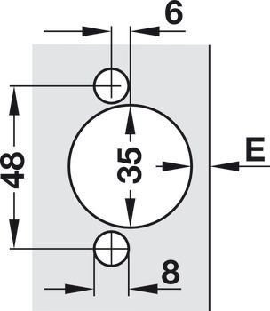 Bản lề giảm chấn Inox 304 Hafele - trùm nữa 315.06.751