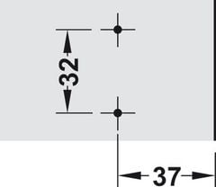 Đế bản lề với 2 lỗ vít Hafele 311.71.500