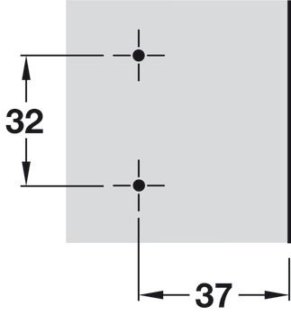 Đế bản lề Hafele METALLA SM 311.71.540