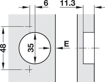 Bản lề Hafele 165 độ Lọt lòng 311.93.503