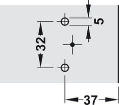 Đế bản lề với 2 lỗ vít 311.01.080