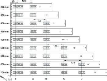 Ray bi 3 tầng Hafele 600mm 494.02.467
