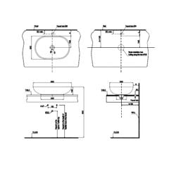 Chậu Lavabo đặt bàn KOBE 585x390x180 Hafele 588.79.030
