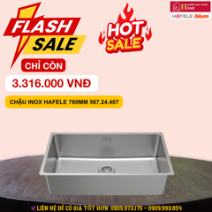 Chậu rửa chén Hafele 760mm HS24-SSN1S-760 567.24.407