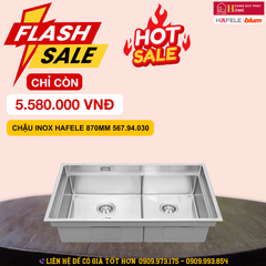 Chậu rửa chén Hafele 870mm HS21-SSN2S90 567.94.030