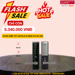 Khóa điện tử Hafele EL8000-TC Màu xám đen 912.05.359
