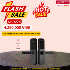 Khoá vân tay Hafele DL6100 912.20.582 (mã số, thẻ từ, chìa cơ, vân tay, kết nối App)