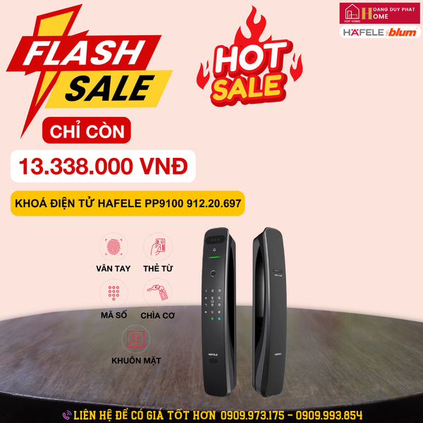 Khoá từ Nhận diện khuôn mặt Hafele PP9100 912.20.697