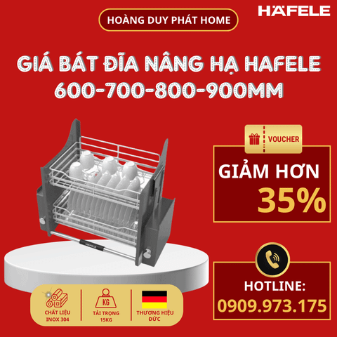 Giá bát nâng hạ Hafele 600mm dạng lưới tròn 504.76.009