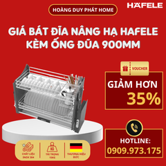 Giá bát nâng hạ Hafele kèm ống đựng đũa 900mm 504.76.143