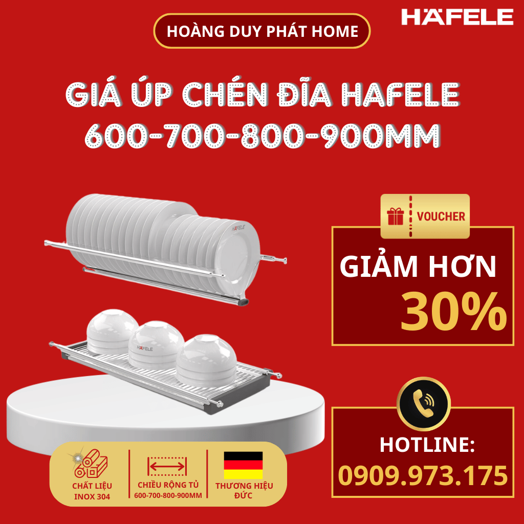 Bộ rổ chén đĩa cố định 600mm Hafele 544.40.023