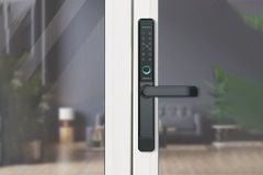 Khóa điện tử Hafele DL6600 912.20.145 (mã số, thẻ từ, chìa cơ, vân tay, kết nối App)