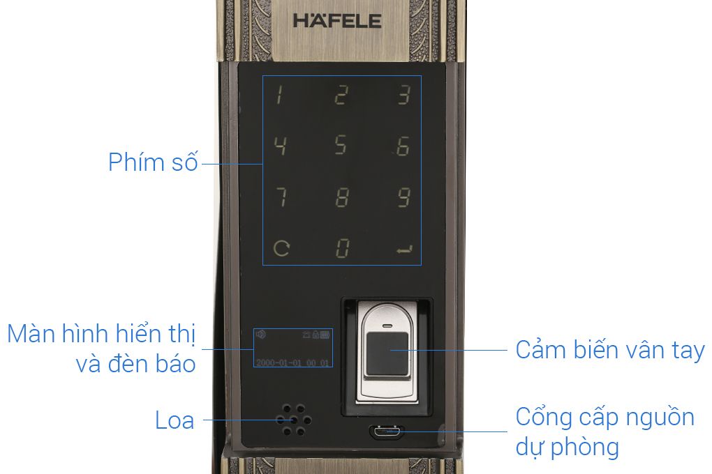 Khóa vân tay Hafele EL10K 912.05.317