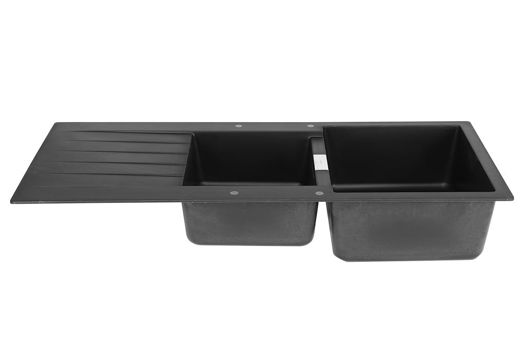 Chậu đá Hafele 1160mm HS19-GED2S80 màu đen 570.35.370