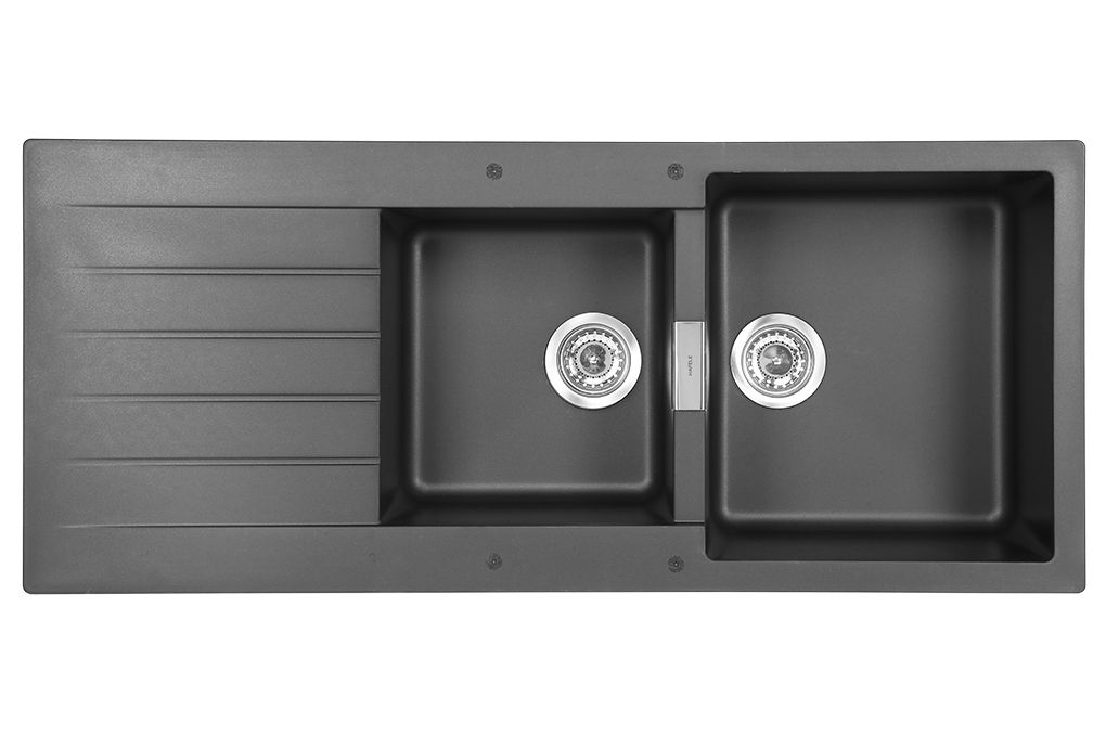 Chậu đá Hafele 1160mm HS19-GED2S80 màu đen 570.35.370